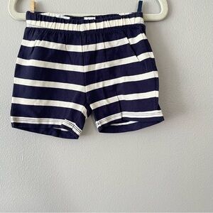 Gap sz 4-5 pull on navy white stripe nautical shorts